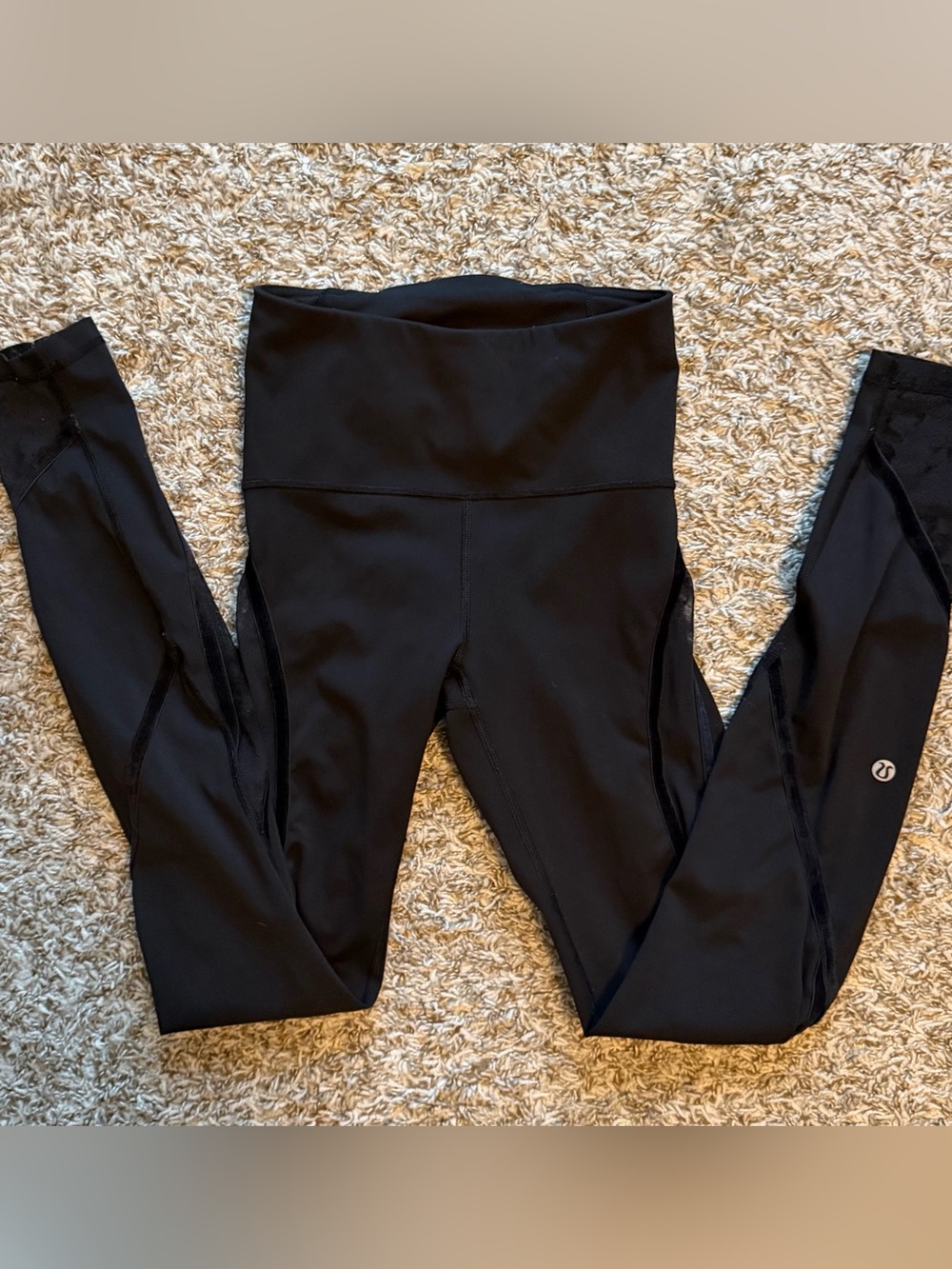 Lululemon Wunder Under High-Rise Tight Flocked 28" inseam Black Floral size 2